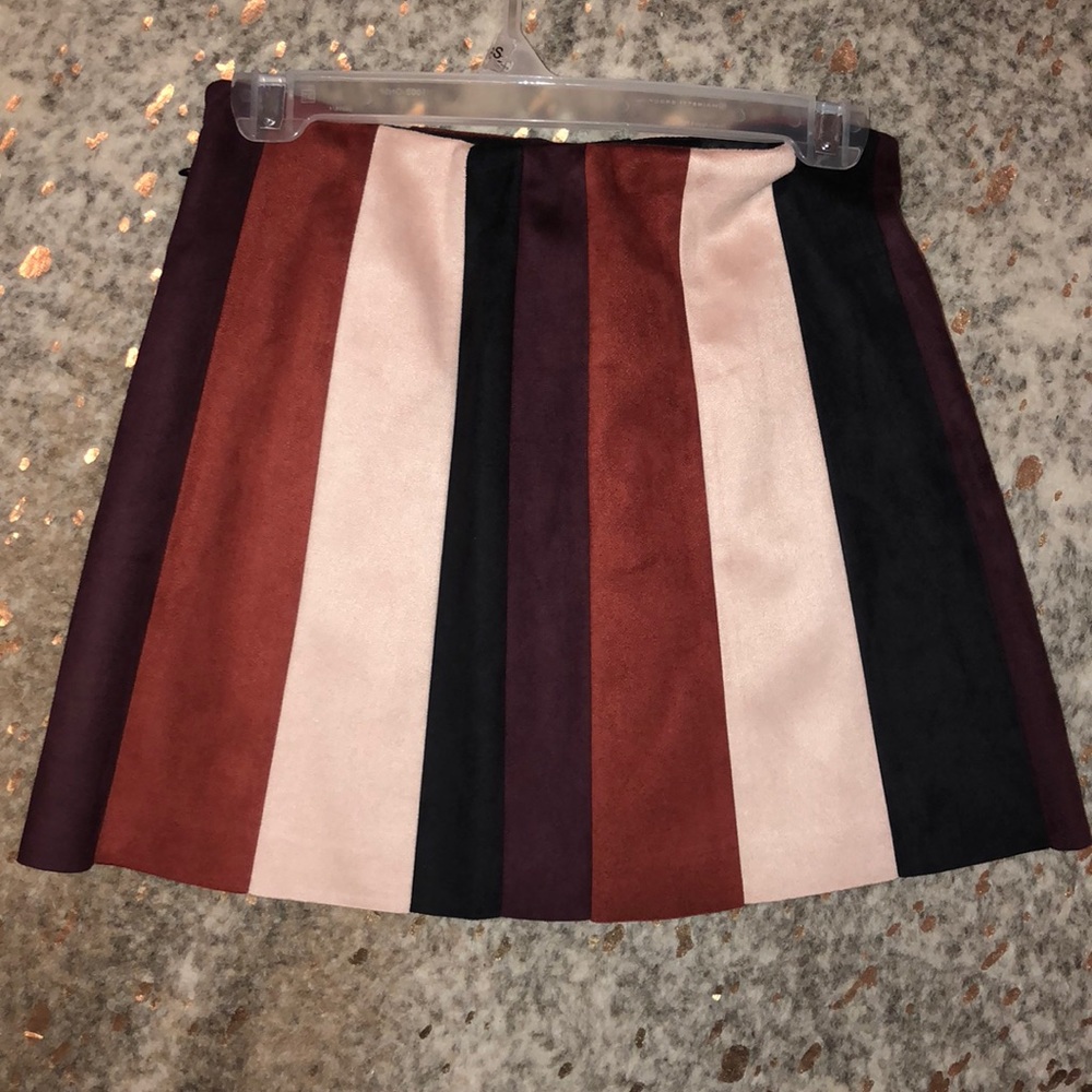 Colorblock mini skirt